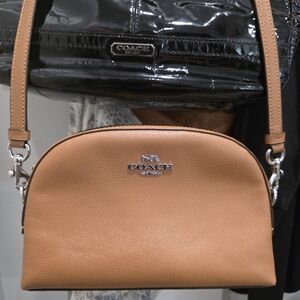 Coach Brown Pebble Leather Crossbody Bag - New Without Tags